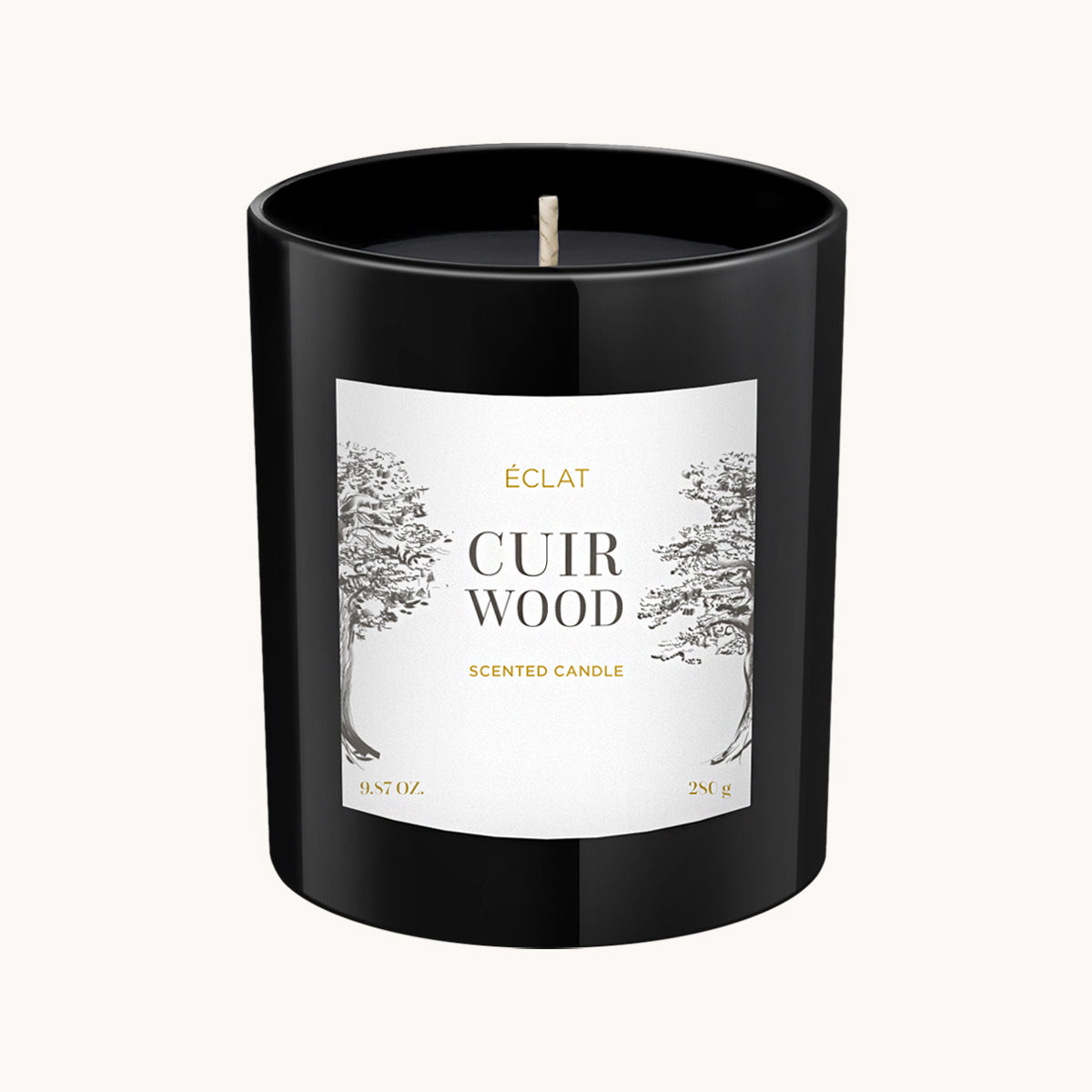 ÉCLAT Cuir Wood Duftkerze aus Sojawachs