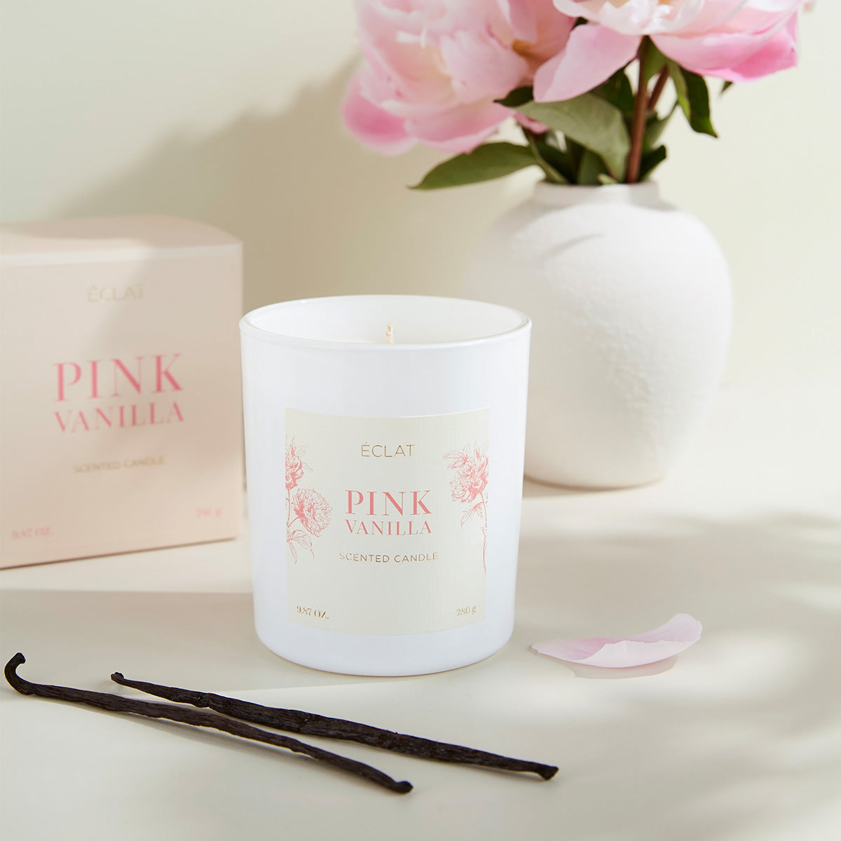 ÉCLAT Pink Vanilla Duftkerze aus Sojawachs