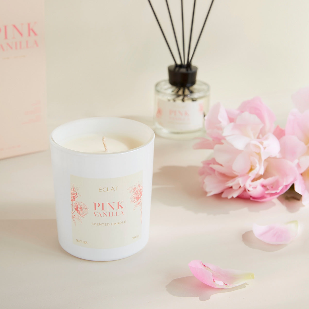ÉCLAT Pink Vanilla Duftkerze aus Sojawachs