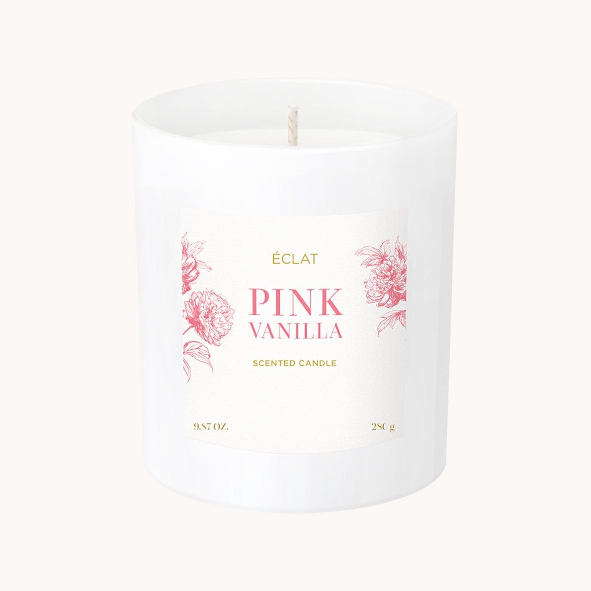ÉCLAT Pink Vanilla Soy Wax Scented Candle